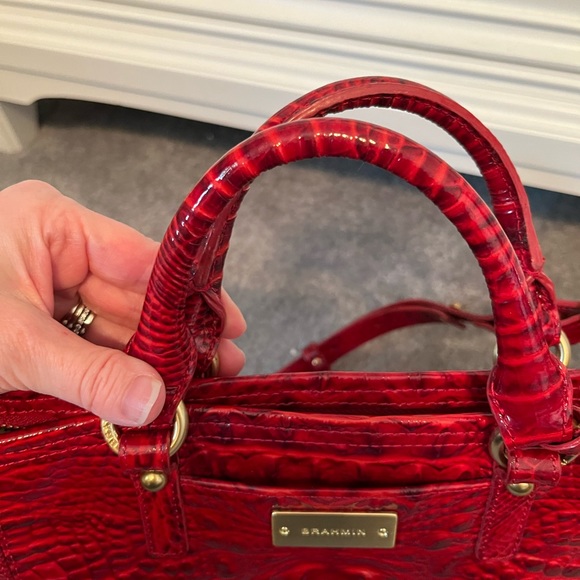 Brahmin Arno Red Glossy Croc Bag - Picture 10 of 15